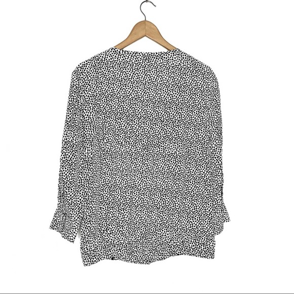 L'agence Button Down Blazer Jacket Blouse Hearts Print Long Sleeves Top Size S - Picture 10 of 10